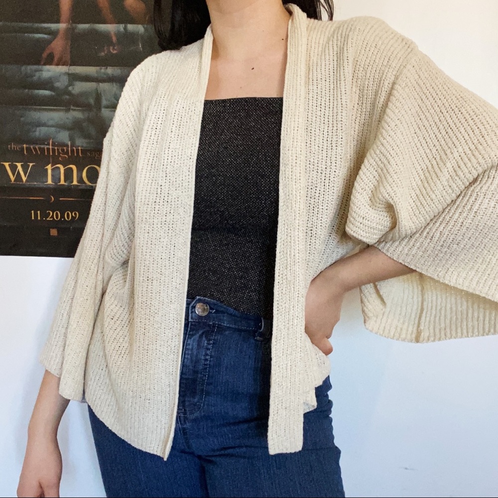 Anthropologie Knit Open Oversized Cardigan Sweater